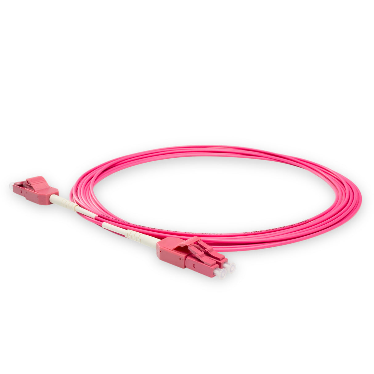 Uniboot Ultra Low Loss 0.1dB OM4 LC/UPC to LC/UPC Fiber Patch Cable | Polarity Switchable | Corning OM4 Fiber | Magenta Connector | OFNP Jacket | Speedy Model A Uniboot
