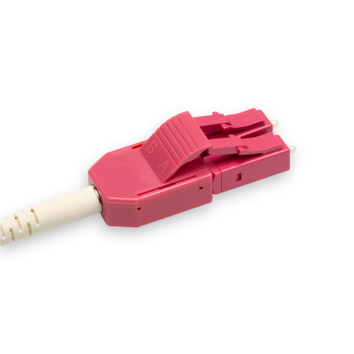 Uniboot Ultra Low Loss 0.1dB OM4 LC/UPC to LC/UPC Fiber Patch Cable | Polarity Switchable | Corning OM4 Fiber | Magenta Connector | OFNP Jacket | Speedy Model A Uniboot
