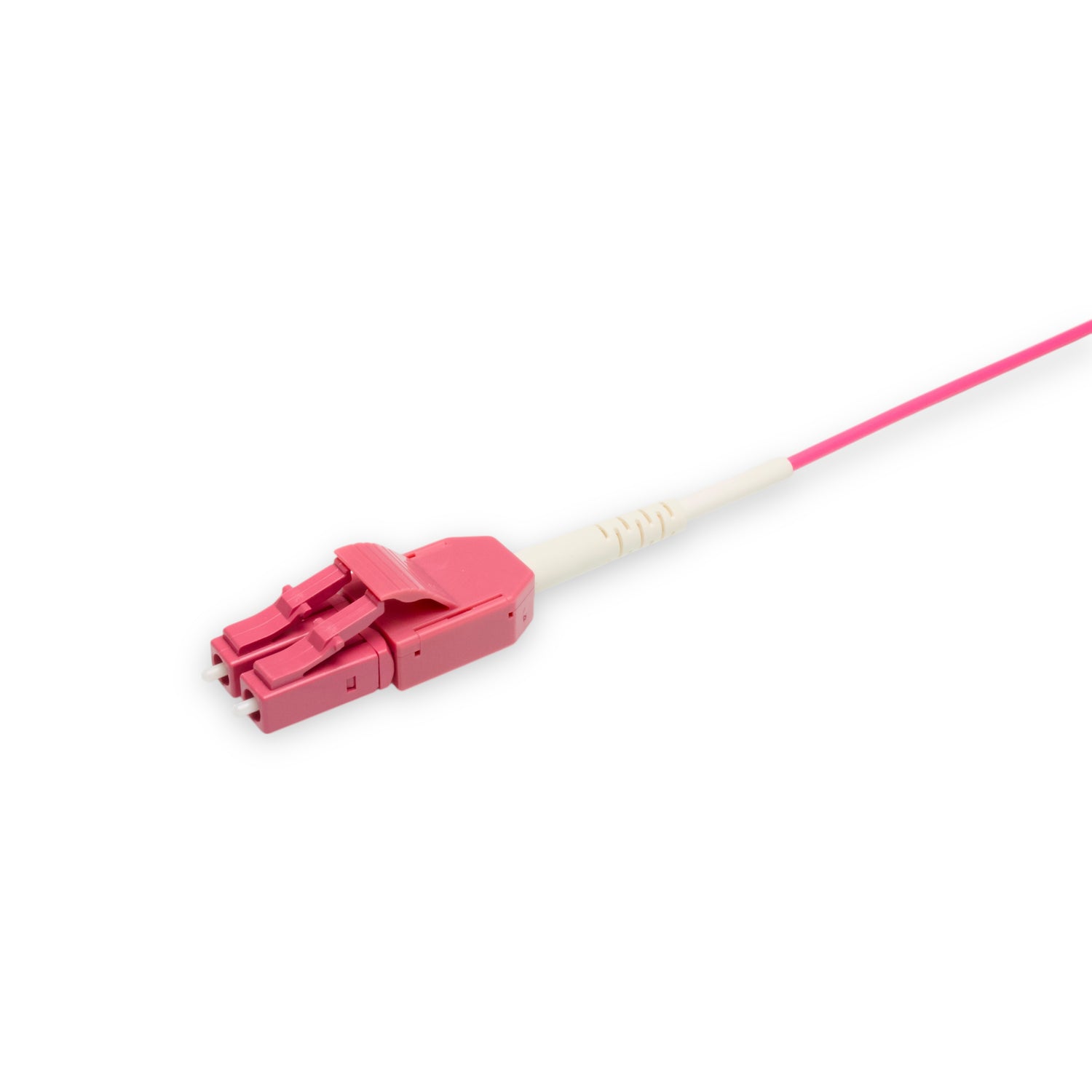 Uniboot Ultra Low Loss 0.1dB OM4 LC/UPC to LC/UPC Fiber Patch Cable | Polarity Switchable | Corning OM4 Fiber | Magenta Connector | OFNP Jacket | Speedy Model A Uniboot