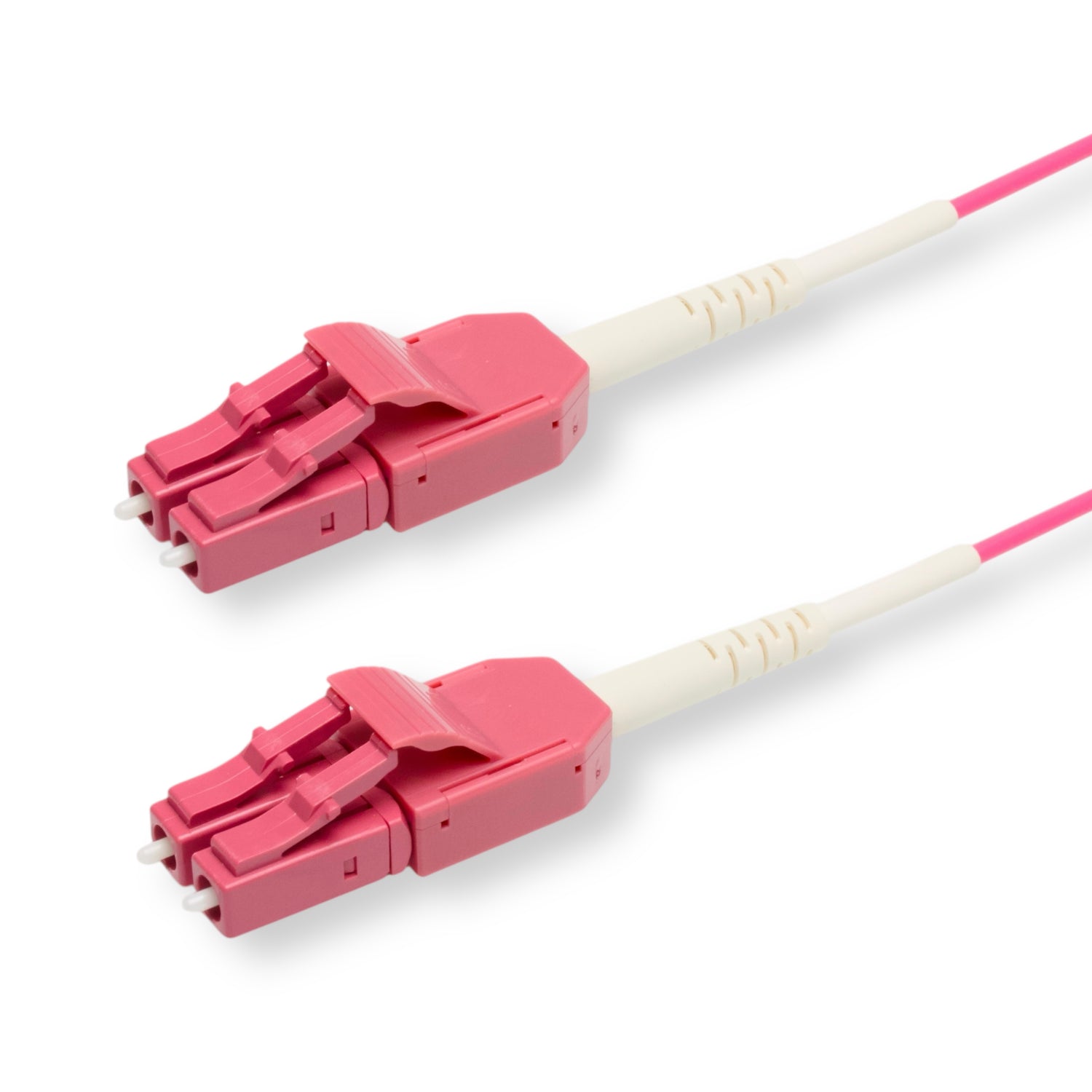 Uniboot Ultra Low Loss 0.1dB OM4 LC/UPC to LC/UPC Fiber Patch Cable | Polarity Switchable | Corning OM4 Fiber | Magenta Connector | OFNP Jacket | Speedy Model A Uniboot