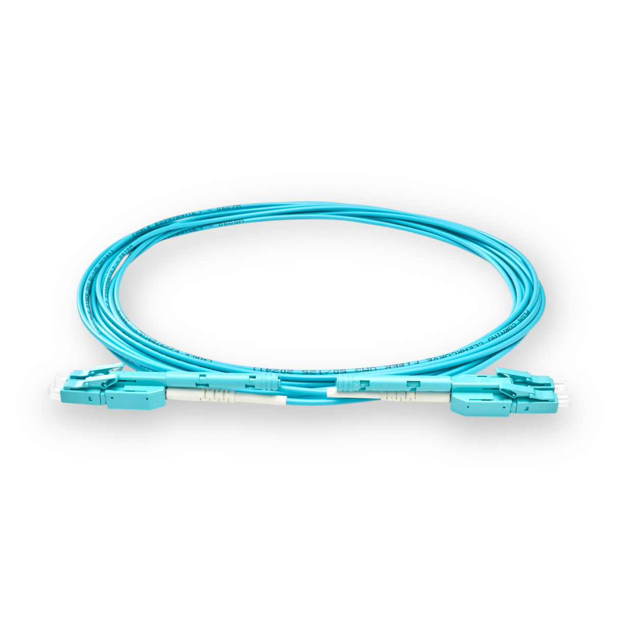 Push-Pull Tab Uniboot Ultra Low Loss 0.1dB OM3 LC/UPC to LC/UPC Fiber Patch Cable | Polarity Switchable | Corning OM3 Fiber | OFNP Jacket | Speedy Model A Push-Pull Tab Uniboot