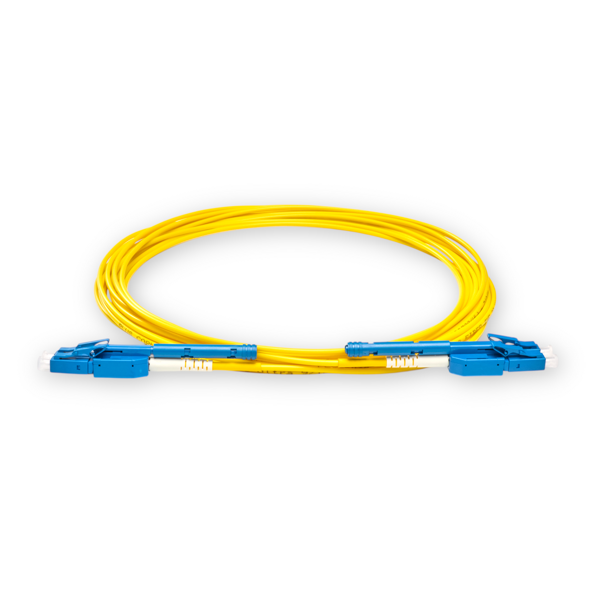 Push-Pull Tab Uniboot Ultra Low Loss 0.1dB Single-mode LC/UPC to LC/UPC Fiber Patch Cable | Polarity Switchable | Corning SMF-28 Ultra Fiber | OS1/OS2 Compatible | OFNR Jacket | Speedy Model A Push-Pull Tab Uniboot