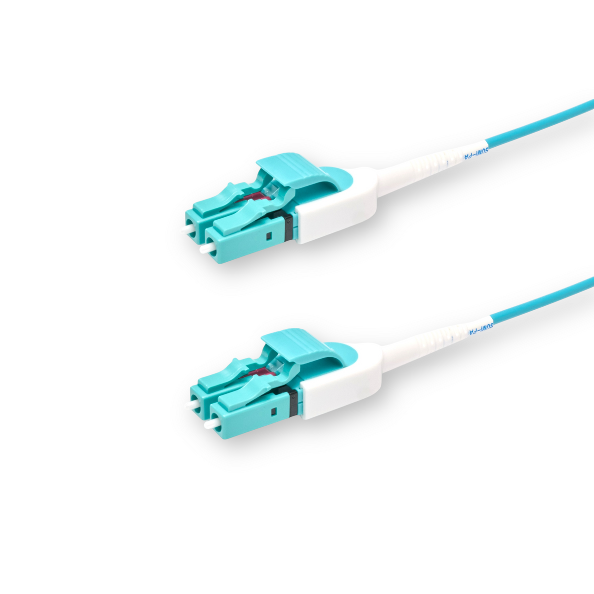 Uniboot Ultra Low Loss 0.1dB OM4 LC/UPC to LC/UPC Fiber Patch Cable | Polarity Switchable | Corning OM4 Fiber | Aqua Connector | OFNP Jacket | Speedy Model E Uniboot