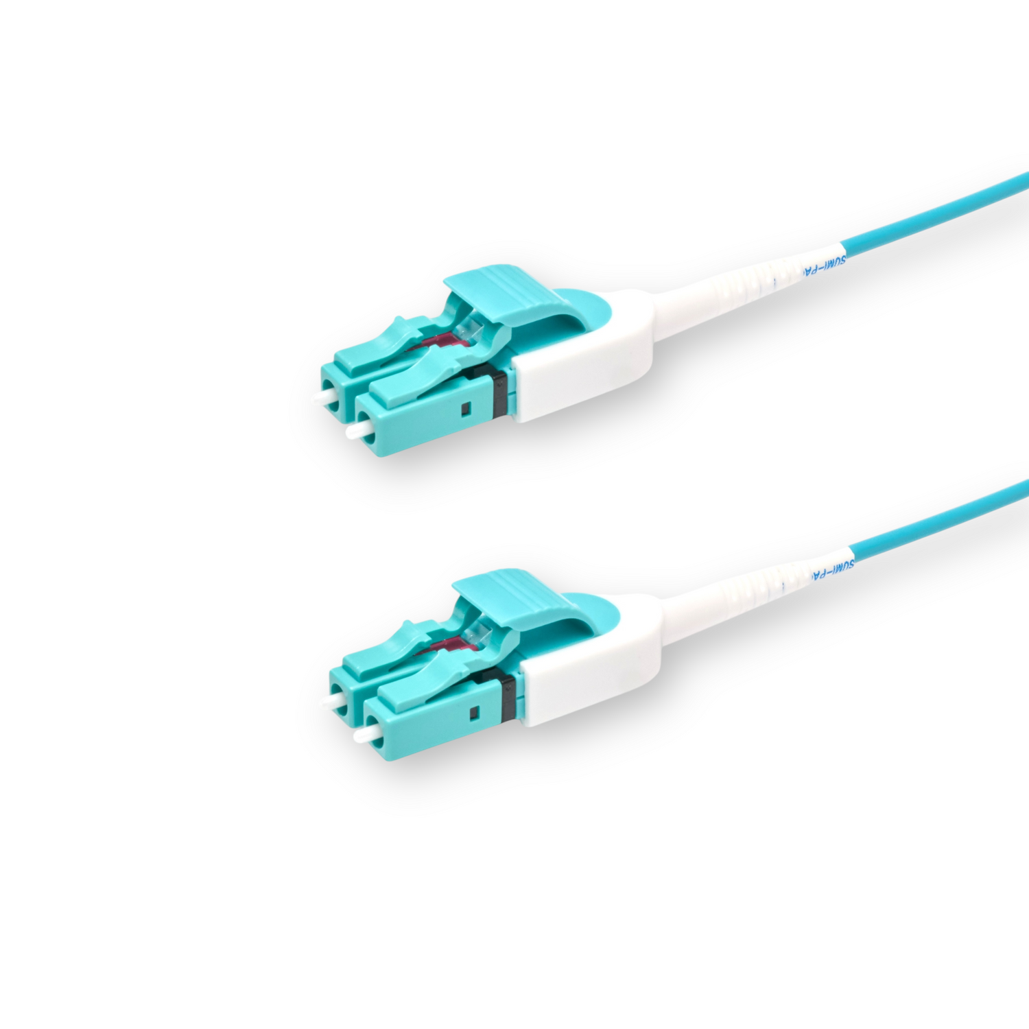 Uniboot Ultra Low Loss 0.1dB OM4 LC/UPC to LC/UPC Fiber Patch Cable | Polarity Switchable | Corning OM4 Fiber | Aqua Connector | OFNP Jacket | Speedy Model E Uniboot