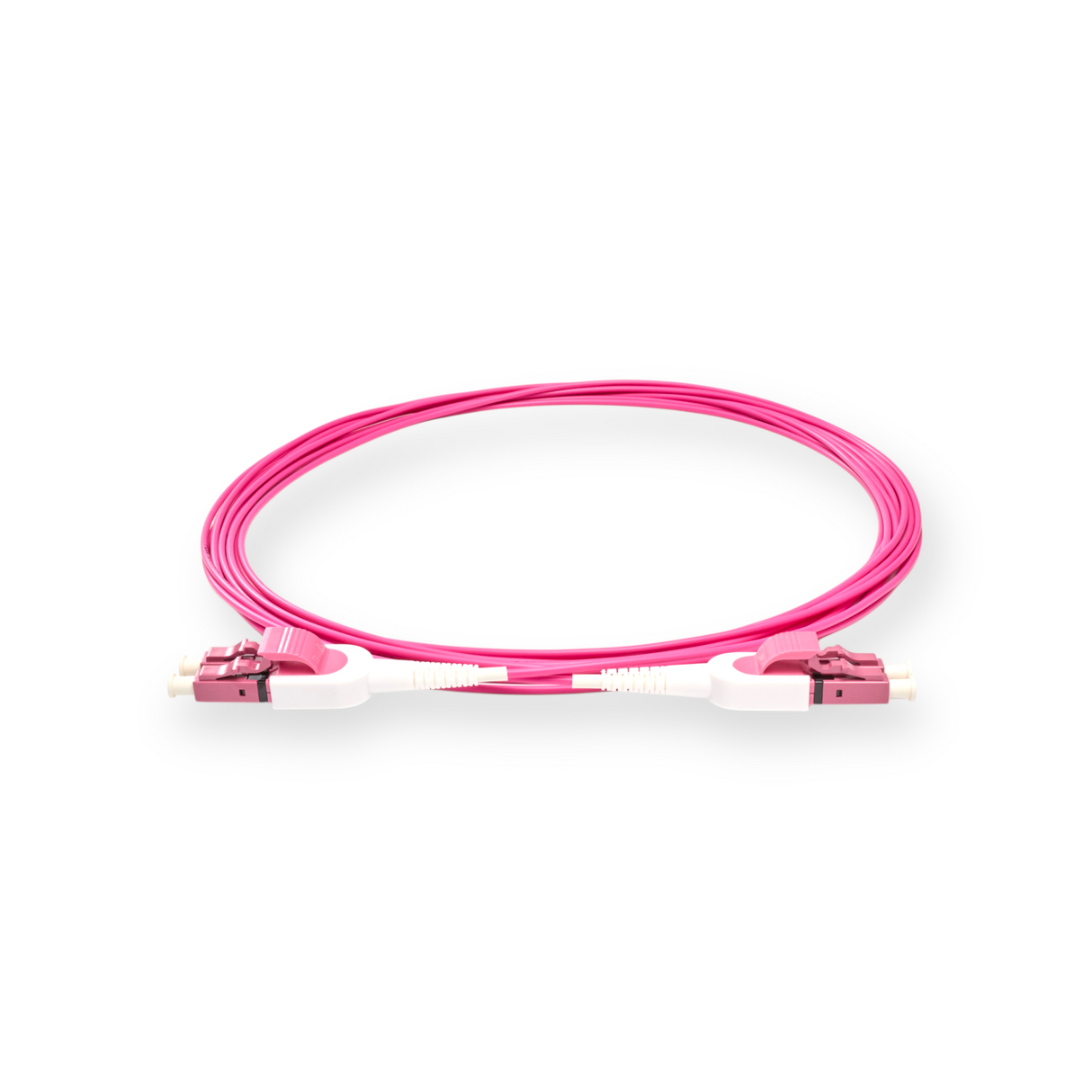 Uniboot Ultra Low Loss 0.1dB OM4 LC/UPC to LC/UPC Fiber Patch Cable | Polarity Switchable | Corning OM4 Fiber | Magenta Connector | OFNR Jacket | Speedy Model E Uniboot