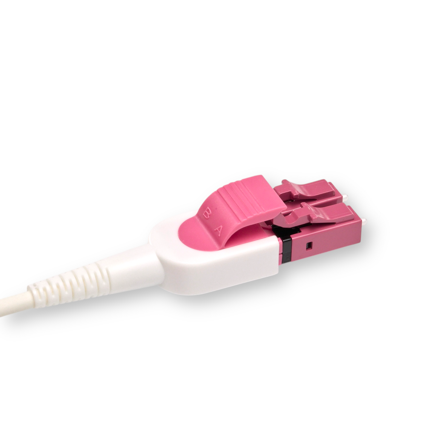 Uniboot Ultra Low Loss 0.1dB OM4 LC/UPC to LC/UPC Fiber Patch Cable | Polarity Switchable | Corning OM4 Fiber | Magenta Connector | OFNR Jacket | Speedy Model E Uniboot