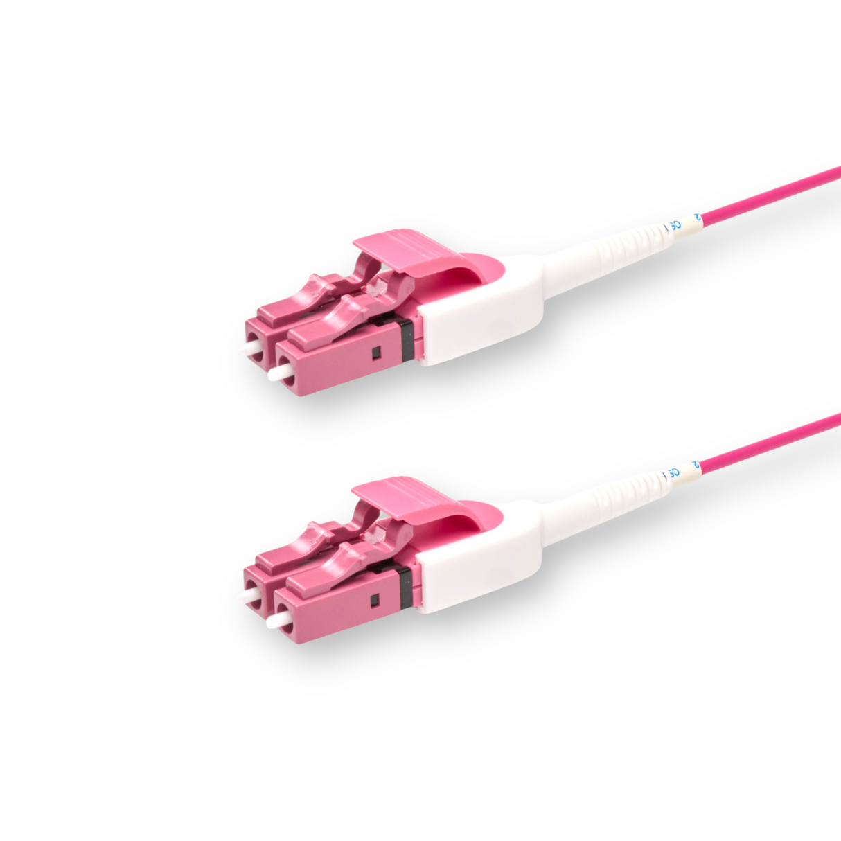 Uniboot Ultra Low Loss 0.1dB OM4 LC/UPC to LC/UPC Fiber Patch Cable | Polarity Switchable | Corning OM4 Fiber | Magenta Connector | OFNR Jacket | Speedy Model E Uniboot