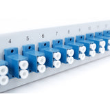 SpeedyFiberTX 12-pack Blue Duplex LC to LC Fiber Optic Adapter Coupler for Singlemode Fiber Patch Cable | Duplex LC Adapter with Screws