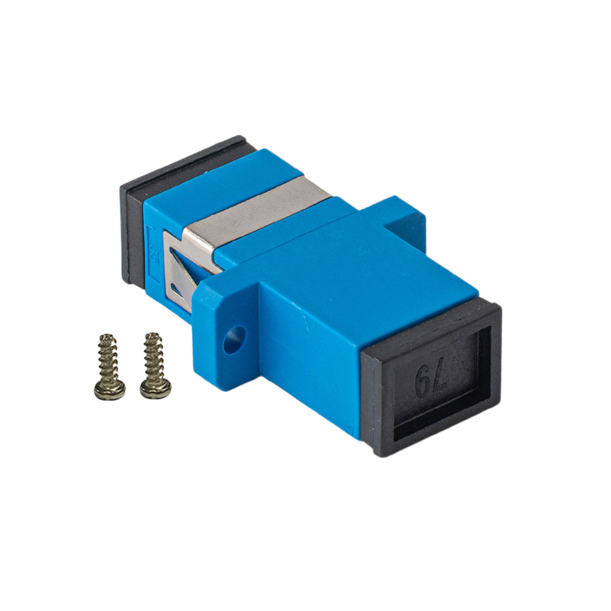 SpeedyFiberTX 12-pack Blue Simplex SC to SC Fiber Optic Adapter Coupler for Singlemode Fiber Patch Cable | Simplex SC Adapter with Screws