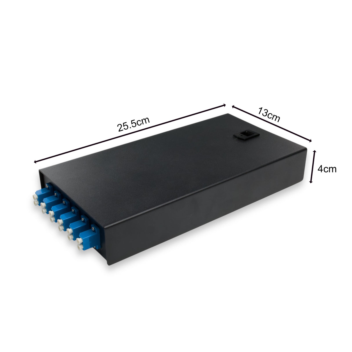 SpeedyFiberTX Fiber Optic Terminal Box | 12 LC/UPC SM Pigtails | 6 LC Duplex Adapters