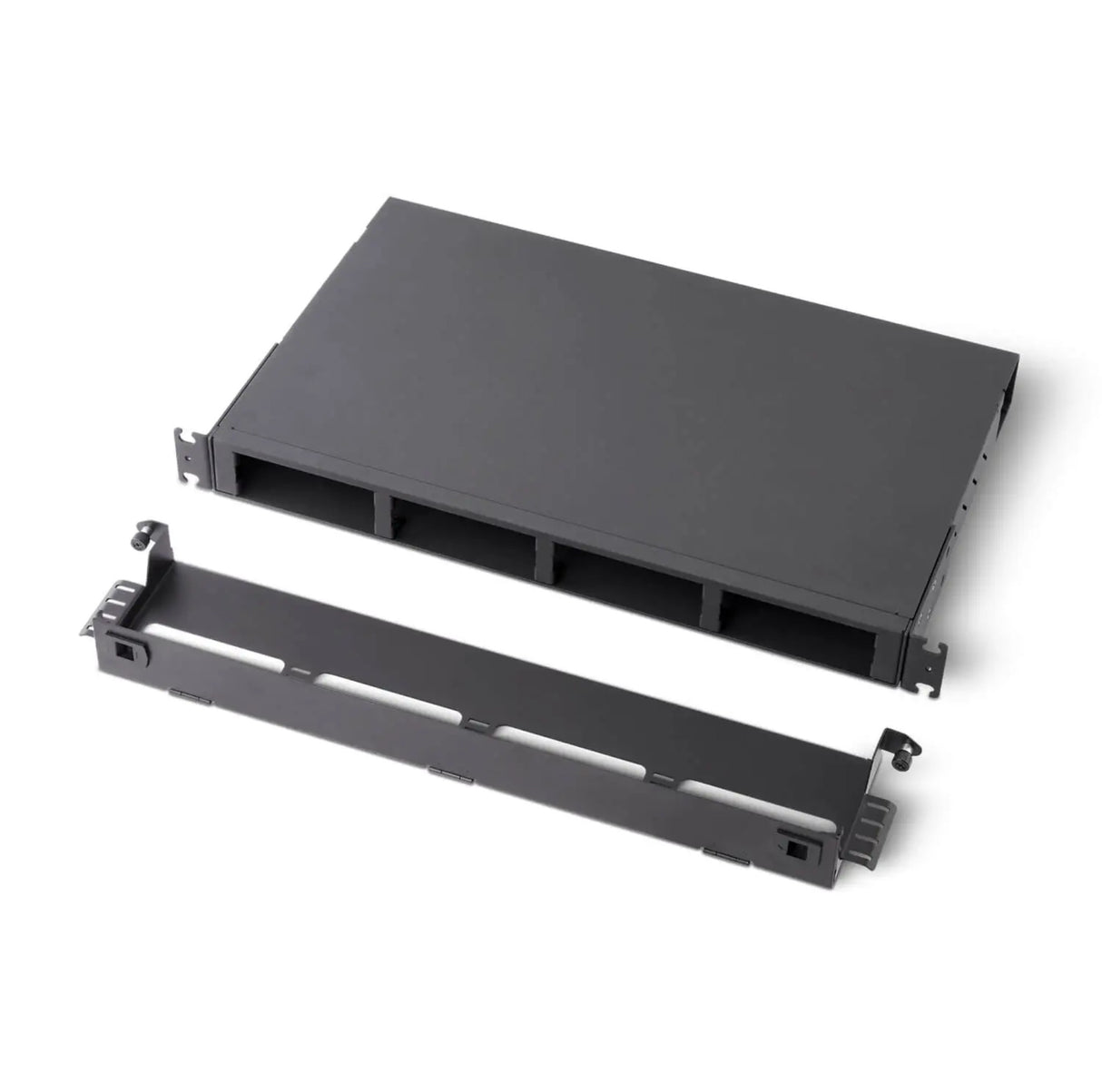 UltraX HD 19” 1U 光纖機箱（可安裝 4 個模組卡匣或 4 個轉接板，固定式）