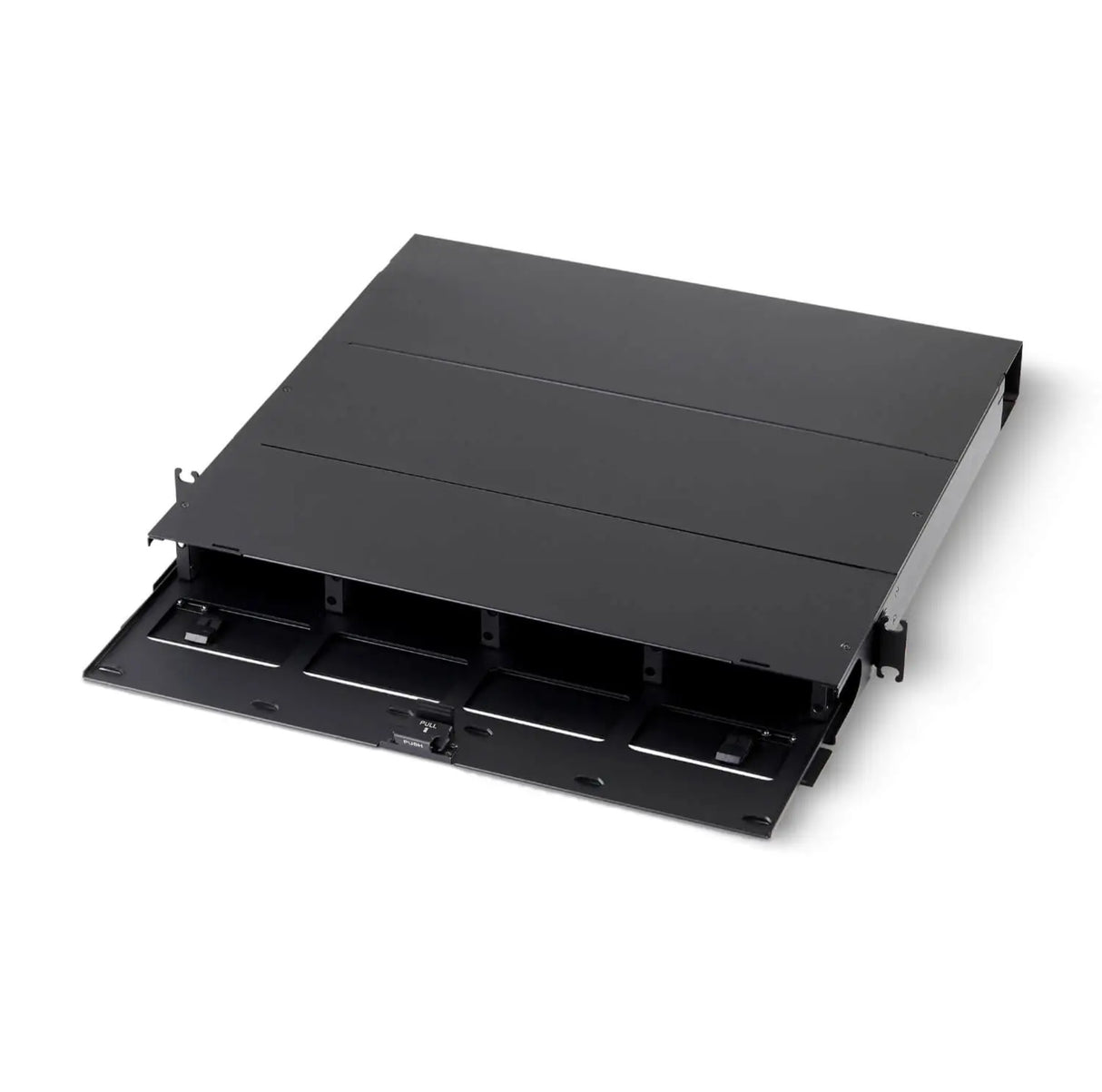 UltraY HD 19” 1U 光纖機箱（可安裝 4 個模組卡匣或 4 個轉接板，滑動式）