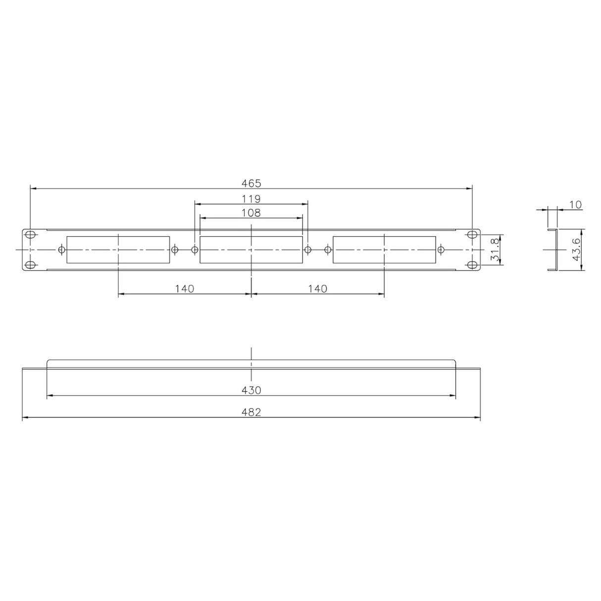 SpeedyFiberTX 19-inch Patch Panel for LGX Adapter Panel