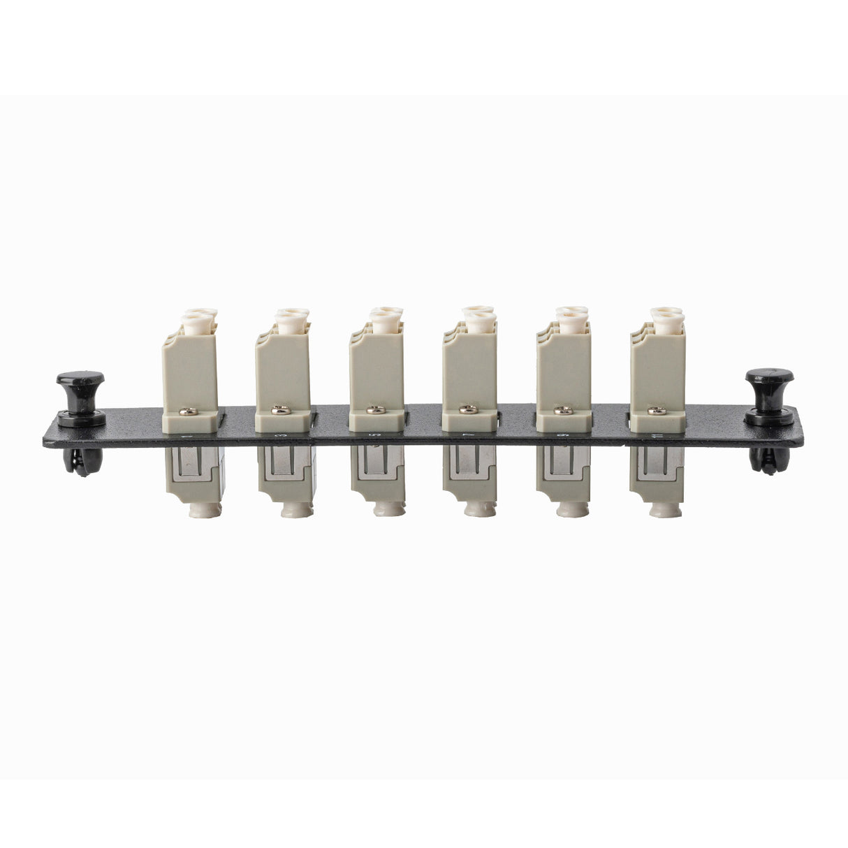 SpeedyFiberTX 12-Port LGX Compatible Fiber Patch Panel with Numbered Ports, Preloaded with Beige LC Adapters/Couplers