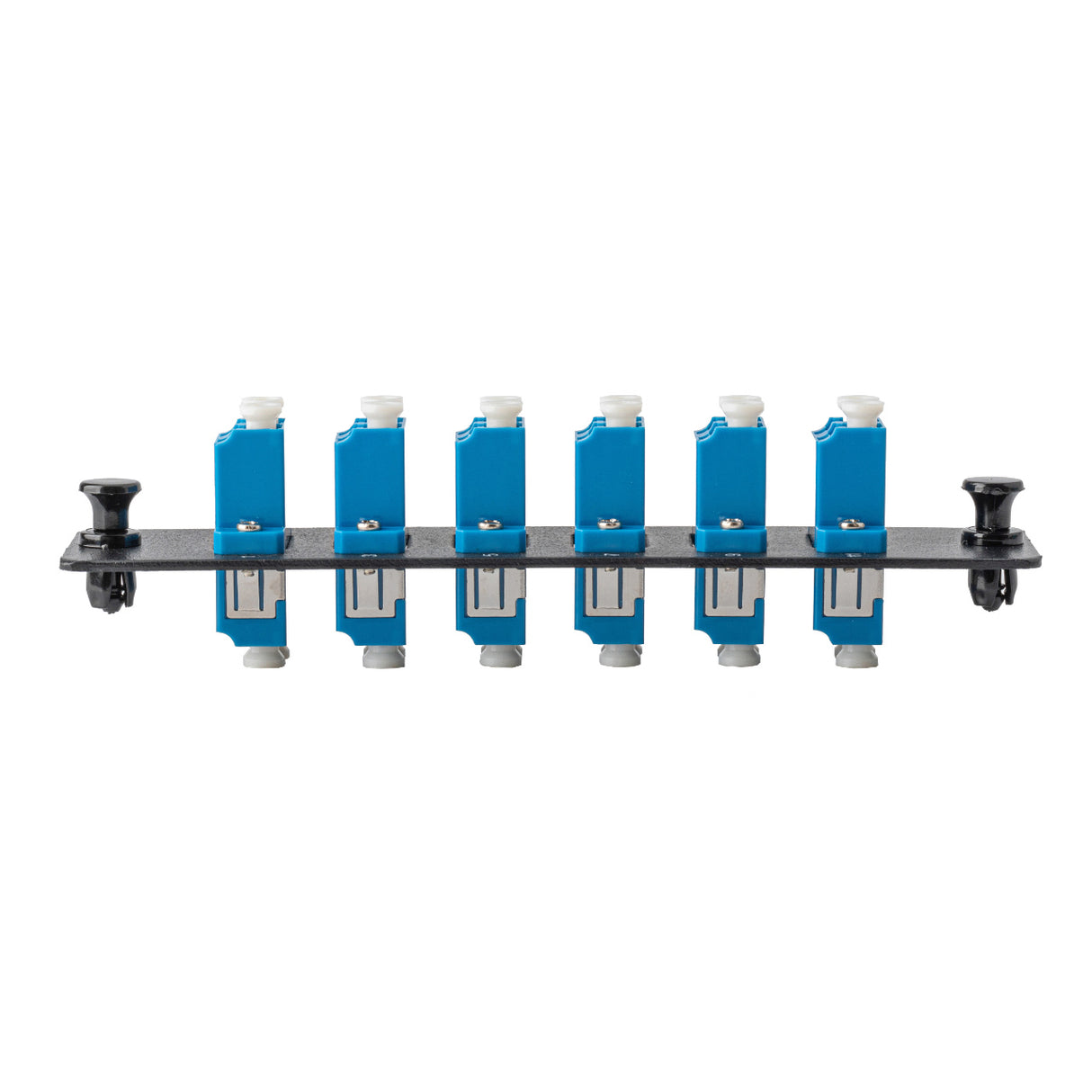 SpeedyFiberTX 12-Port LGX Compatible Fiber Patch Panel with Numbered Ports, Preloaded with Blue LC Adapters/Couplers