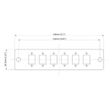 SpeedyFiberTX 12-Port LGX Compatible Fiber Patch Panel with Numbered Ports, Preloaded with Blue LC Adapters/Couplers