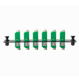 SpeedyFiberTX 12-Port LGX Compatible Fiber Patch Panel with Numbered Ports, Preloaded with Green LC Adapters/Couplers