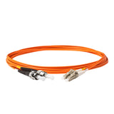 【博光通訊】電信級 0.2dB  LC/UPC to ST/UPC 多模 OM1 雙工光纖跳線 | 康寧纖芯 |  橘色 OFNR 外被
