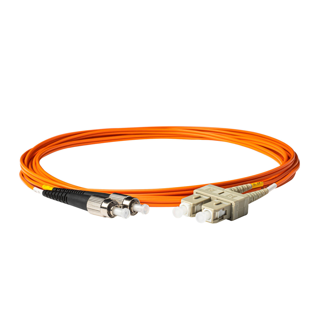 【博光通訊】電信級 0.2dB  SC/UPC to FC/UPC 多模 OM1 雙工光纖跳線 | 康寧纖芯 |  橘色 OFNR 外被