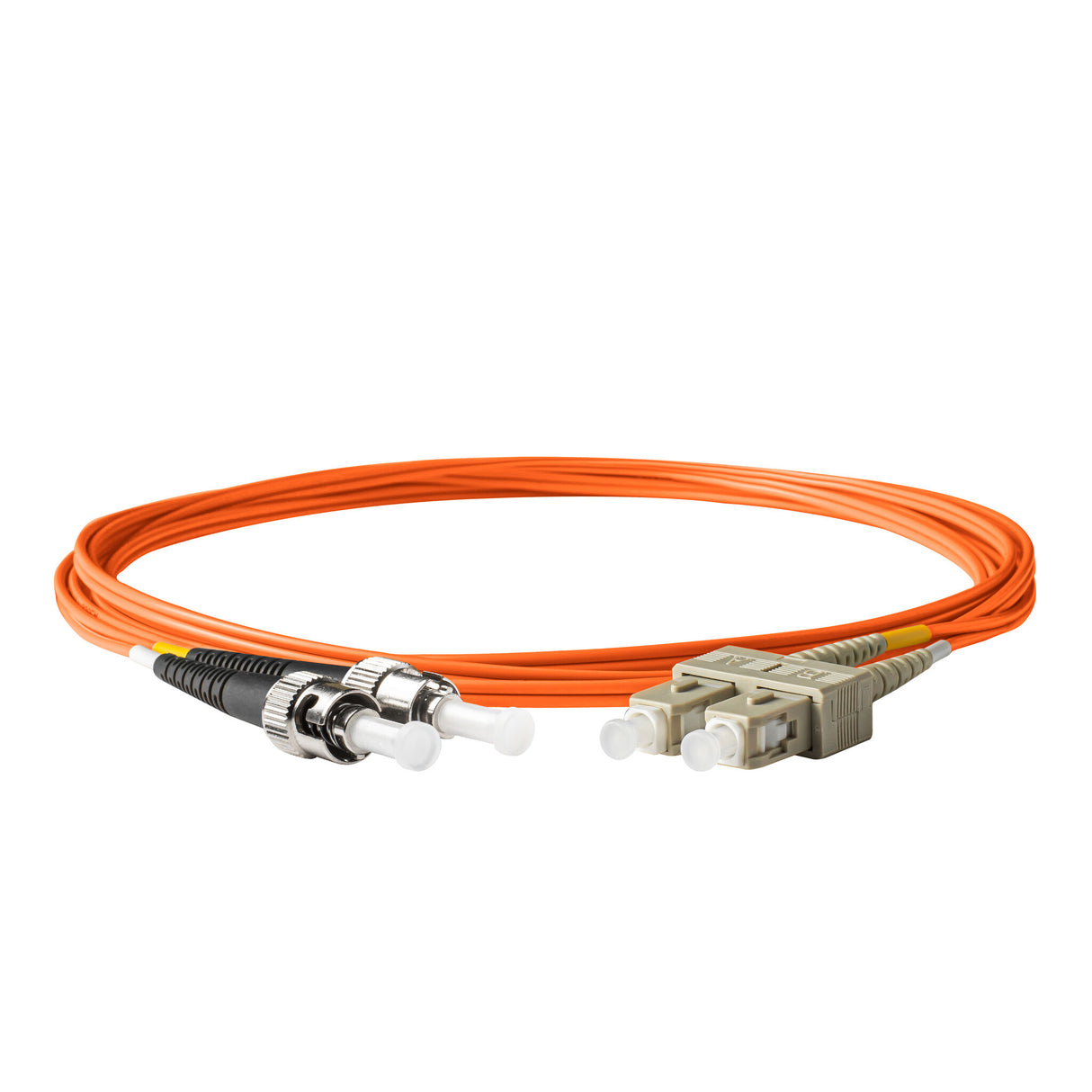 【博光通訊】電信級 0.2dB  SC/UPC to ST/UPC 多模 OM1 雙工光纖跳線 | 康寧纖芯 |  橘色 OFNP 外被
