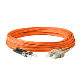 【博光通訊】電信級 0.2dB  SC/UPC to ST/UPC 多模 OM1 雙工光纖跳線 | 康寧纖芯 |  橘色 OFNP 外被
