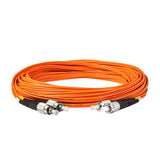 SpeedyFiberTX 0.2dB FC/UPC to FC/UPC Multimode OM1 Duplex Fiber Patch Cable | Corning InfiniCor 300 Optical 62.5 µm Multimode Fiber |  Orange OFNR Jacket