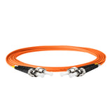 【博光通訊】電信級 0.2dB  ST/UPC to ST/UPC 多模 OM1 雙工光纖跳線 | 康寧纖芯 |  橘色 OFNR 外被