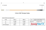 【博光通訊】電信級 0.2dB  LC/UPC to FC/UPC 多模 OM1 單工光纖跳線 | 康寧纖芯 |  橘色 LSZH 低煙無鹵外被