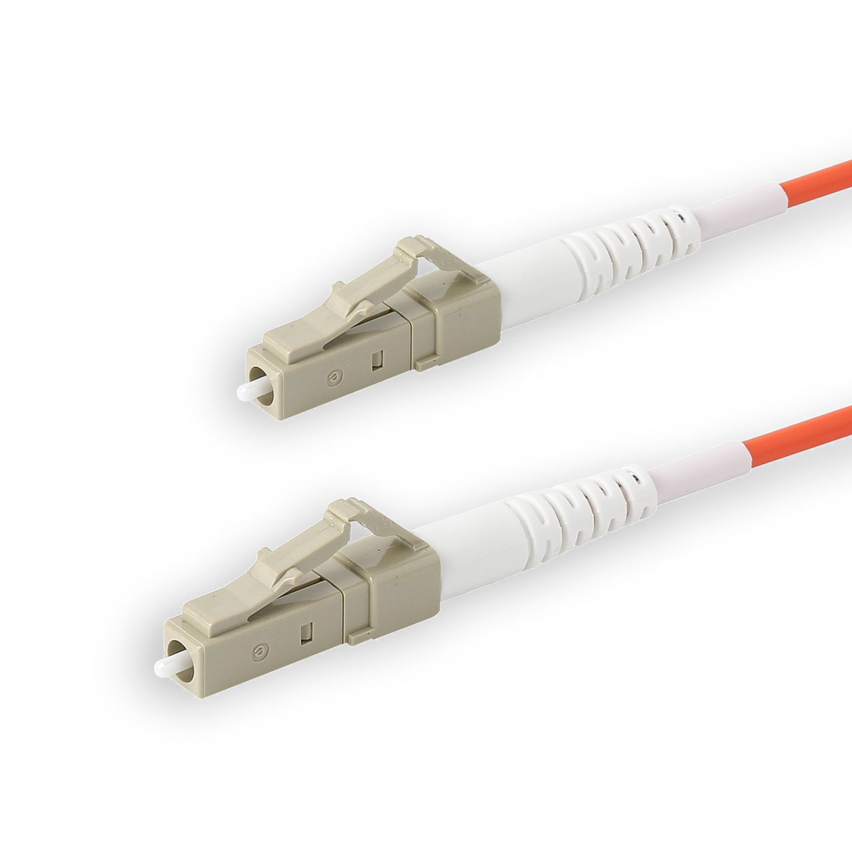 TAA Compliant Fiber Patch Cable | 0.2dB LC/UPC to LC/UPC Multimode OM1 Simplex  | Corning InfiniCor 300 Optical 62.5 µm Multimode Fiber |  Orange OFNR Jacket