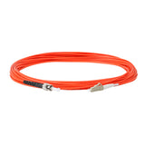 【博光通訊】電信級 0.2dB  LC/UPC to ST/UPC 多模 OM1 單工光纖跳線 | 康寧纖芯 |  橘色 LSZH 低煙無鹵外被