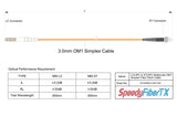 【博光通訊】電信級 0.2dB  LC/UPC to ST/UPC 多模 OM1 單工光纖跳線 | 康寧纖芯 |  橘色 LSZH 低煙無鹵外被