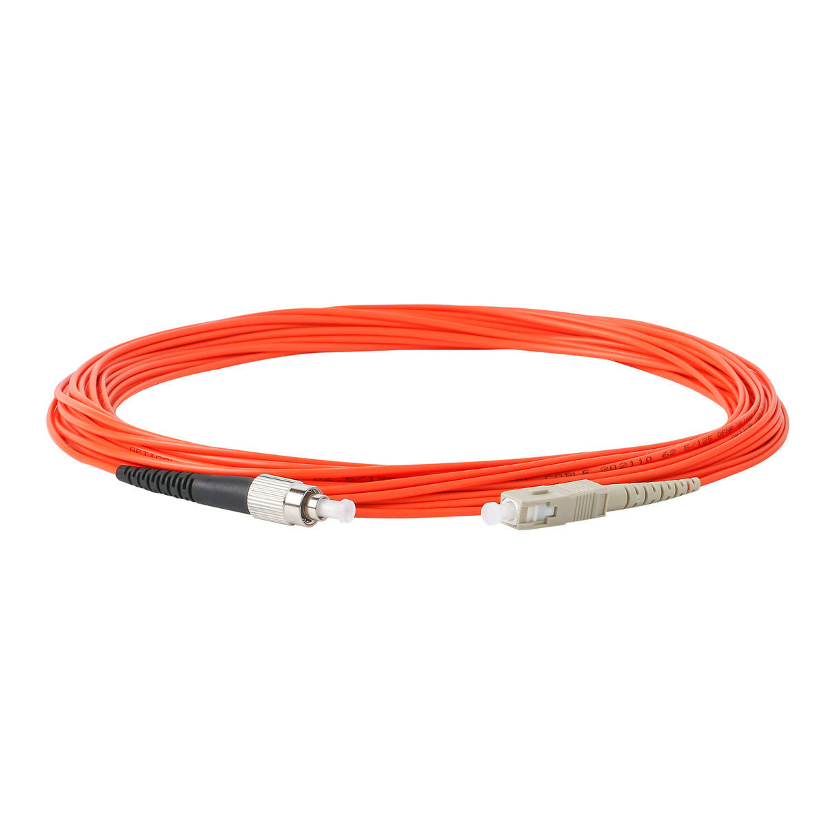 SpeedyFiberTX 0.2dB SC/UPC to FC/UPC Multimode OM1 Simplex Fiber Patch Cable | Corning InfiniCor 300 Optical 62.5 µm Multimode Fiber |  Orange OFNP Jacket
