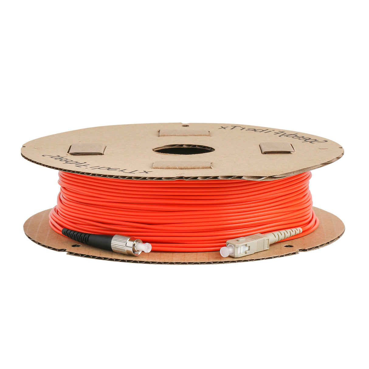 SpeedyFiberTX 0.2dB SC/UPC to FC/UPC Multimode OM1 Simplex Fiber Patch Cable | Corning InfiniCor 300 Optical 62.5 µm Multimode Fiber |  Orange OFNP Jacket