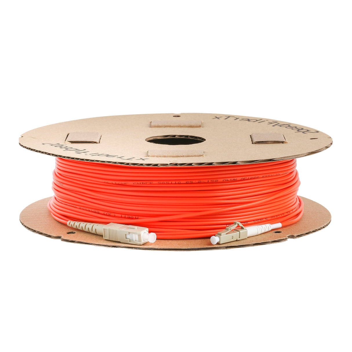 SpeedyFiberTX 0.2dB SC/UPC to LC/UPC Multimode OM1 Simplex Fiber Patch Cable | Corning InfiniCor 300 Optical 62.5 µm Multimode Fiber |  Orange OFNP Jacket