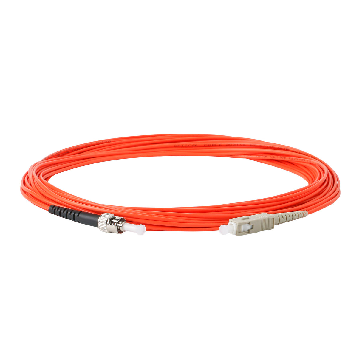 【博光通訊】電信級 0.2dB  SC/UPC to ST/UPC 多模 OM1 單工光纖跳線 | 康寧纖芯 |  橘色 OFNP 外被