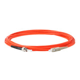 【博光通訊】電信級 0.2dB  SC/UPC to ST/UPC 多模 OM1 單工光纖跳線 | 康寧纖芯 |  橘色 OFNP 外被