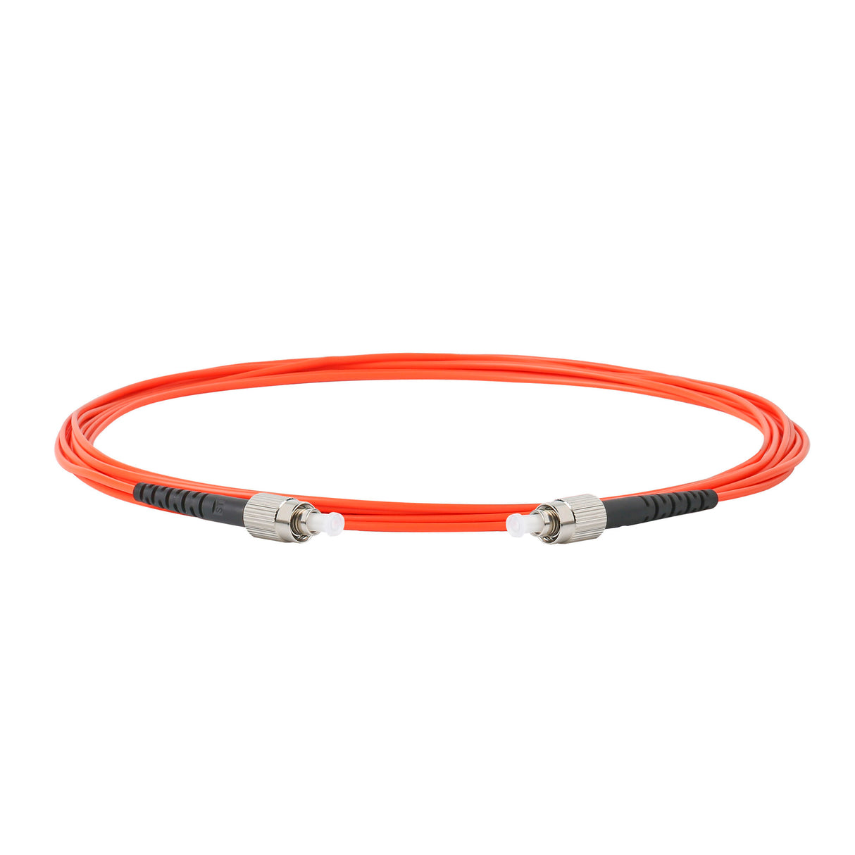 SpeedyFiberTX 0.2dB FC/UPC to FC/UPC Multimode OM1 Simplex Fiber Patch Cable | Corning InfiniCor 300 Optical 62.5 µm Multimode Fiber |  Orange OFNR Jacket