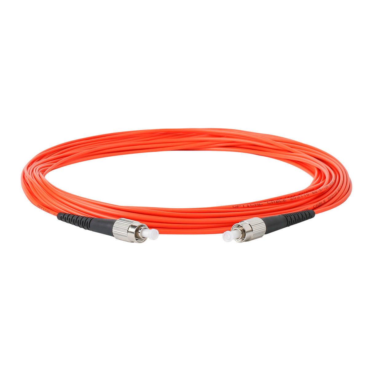 SpeedyFiberTX 0.2dB FC/UPC to FC/UPC Multimode OM1 Simplex Fiber Patch Cable | Corning InfiniCor 300 Optical 62.5 µm Multimode Fiber |  Orange OFNR Jacket