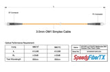 【博光通訊】電信級 0.2dB  ST/UPC to FC/UPC 多模 OM1 單工光纖跳線 | 康寧纖芯 |  橘色 LSZH 低煙無鹵外被