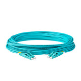 SpeedyFiberTX 0.2dB LC/UPC to LC/UPC Multimode OM3 Duplex Fiber Patch Cable | Corning ClearCurve OM3 50 µm Laser-Optimized Fiber |  Aqua OFNP Jacket ,Aqua  Connectors