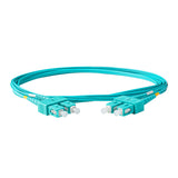 SpeedyFiberTX 0.2dB SC/UPC to SC/UPC Multimode OM3 Duplex Fiber Patch Cable | Corning ClearCurve OM3 50 µm Laser-Optimized Fiber |  Aqua OFNP Jacket, Aqua  Connectors