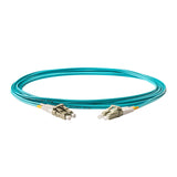 Bundle Deal – SpeedyFiberTX 0.2dB LC/UPC to LC/UPC Multimode OM3 Duplex Fiber Patch Cable | Corning ClearCurve OM3 50 µm Laser-Optimized Fiber |  Aqua Jacket, Beige  Connectors | 1 Foot | 6-Pack