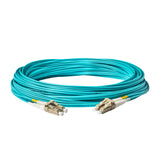 Bundle Deal – SpeedyFiberTX 0.2dB LC/UPC to LC/UPC Multimode OM3 Duplex Fiber Patch Cable | Corning ClearCurve OM3 50 µm Laser-Optimized Fiber |  Aqua Jacket, Beige  Connectors | 1 Foot | 6-Pack