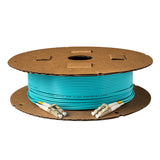 Bundle Deal – SpeedyFiberTX 0.2dB LC/UPC to LC/UPC Multimode OM3 Duplex Fiber Patch Cable | Corning ClearCurve OM3 50 µm Laser-Optimized Fiber |  Aqua Jacket, Beige  Connectors | 1 Foot | 6-Pack