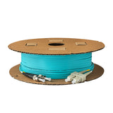 SpeedyFiberTX 0.2dB SC/UPC to ST/UPC Multimode OM3 Duplex Fiber Patch Cable | Corning ClearCurve OM3 50 µm Laser-Optimized Fiber |  Aqua LSZH Jacket ,Beige  Connectors