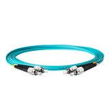 SpeedyFiberTX 0.2dB FC/UPC to FC/UPC Multimode OM3 Duplex Fiber Patch Cable | Corning ClearCurve OM3 50 µm Laser-Optimized Fiber |  Aqua OFNP Jacket ,Metal  Connectors