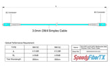 TAA Compliant Fiber Patch Cable | 0.2dB SC/UPC to SC/UPC Multimode OM4 Simplex  | Corning ClearCurve OM4 50 µm Laser-Optimized Fiber |  Aqua OFNR Jacket, Aqua  Connectors