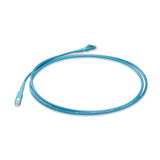 TAA合規 | 電信級 0.2dB  LC/UPC to SC/UPC 多模 OM4 單工光纖跳線 | 康寧纖芯 |  水綠色 OFNR 外被, 水綠色接頭