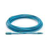 TAA合規 | 電信級 0.2dB  LC/UPC to SC/UPC 多模 OM4 單工光纖跳線 | 康寧纖芯 |  水綠色 OFNR 外被, 水綠色接頭