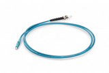 TAA Compliant Fiber Patch Cable | 0.2dB LC/UPC to ST/UPC Multimode OM4 Simplex  | Corning ClearCurve OM4 50 µm Laser-Optimized Fiber |  Aqua OFNR Jacket, Aqua  Connectors